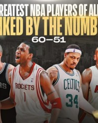 美媒评历史球星榜第60至51位：麦迪58名，帕克57，雷-阿伦55，加索尔54，皮尔斯51