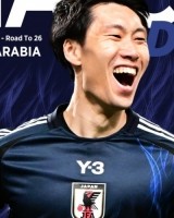 开云官网-日本队官推晒今晚战沙特海报，水晶宫中场镰田大地入镜